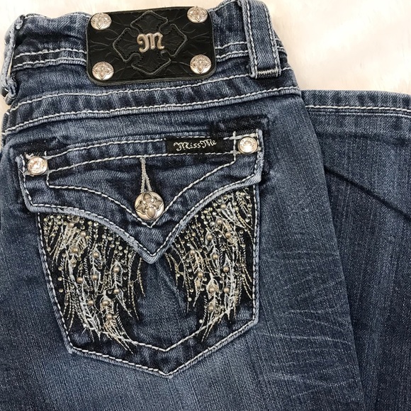 Miss Me Denim - Miss Me Angel Wing Bootcut Jeans